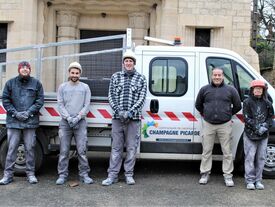 L'équipe du chantier d'insertion de la communauté de communes de la Champagne Picarde.